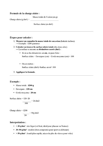 calcul charge alaire